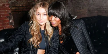 Models Gigi Hadid and Naomi Campbell