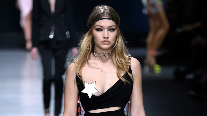 Gigi Hadid at Versace AW16