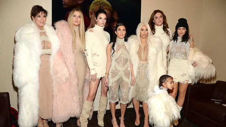 The Kardashians and Jenners at the Yeezy Season 3 show.