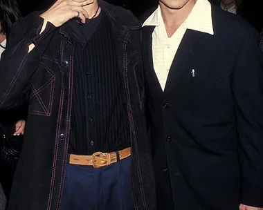 Leonardo DiCaprio and Johnny Depp at the Los Angeles premiere of What's Eating Gilbert Grape