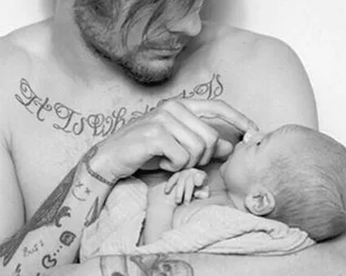 Louis Tomlinson with his son Freddie Tomlinson.