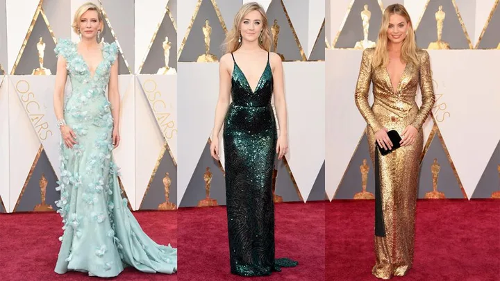 on the 2016 Oscars red carpet.