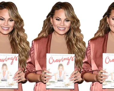 Chrissy Teigen and her cookbook Cravings.