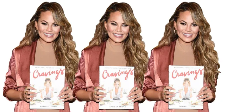 Chrissy Teigen and her cookbook Cravings.