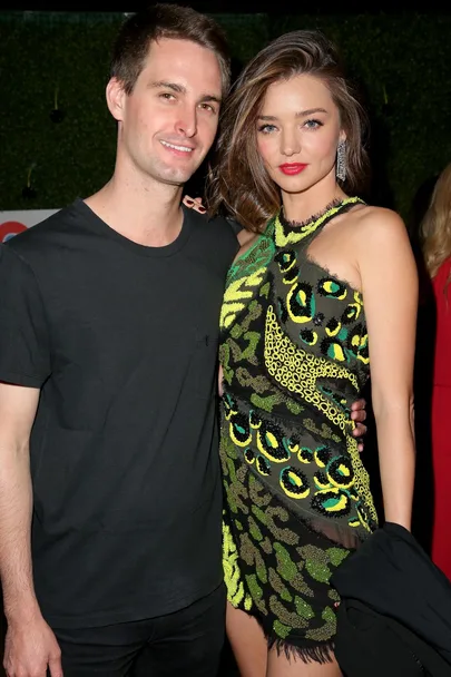 Evan Spiegel and Miranda Kerr