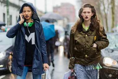 Models at Milan Fashion Week