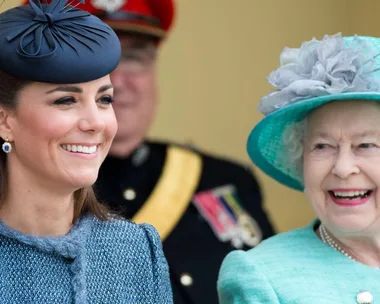 Kate Middleton and Queen Elizabeth.