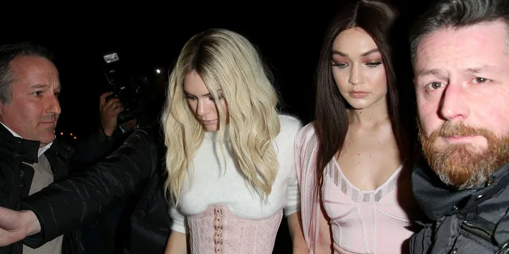 Kendall Jenner and Gigi Hadid in Paris after the 2016 AW Balmain show.