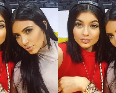 Kylie Jenner and Kim Kardashian.