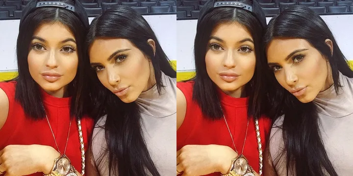 Kylie Jenner and Kim Kardashian.