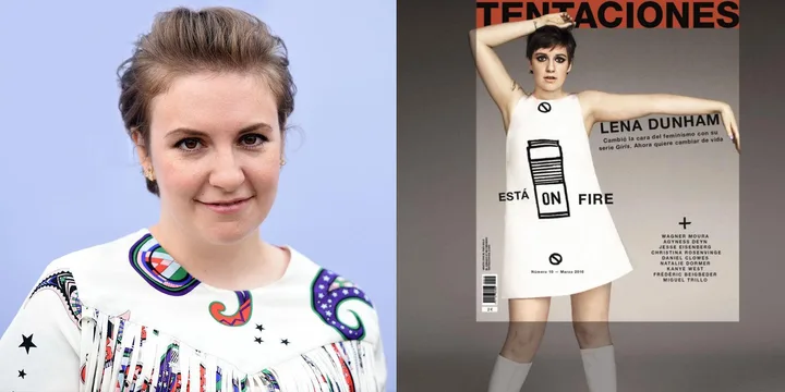 Lena Dunham on the cover of magazine Tentaciones.