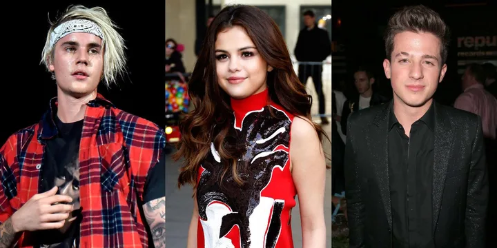 Justin Bieber, Selena Gomez and Charlie Puth.