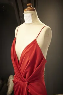 Steven Khalil red dress.