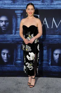 Emilia Clarke at the Game of Thrones season 6 premiere.