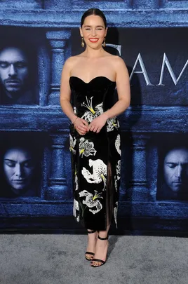 Emilia Clarke at the Game of Thrones season 6 premiere.