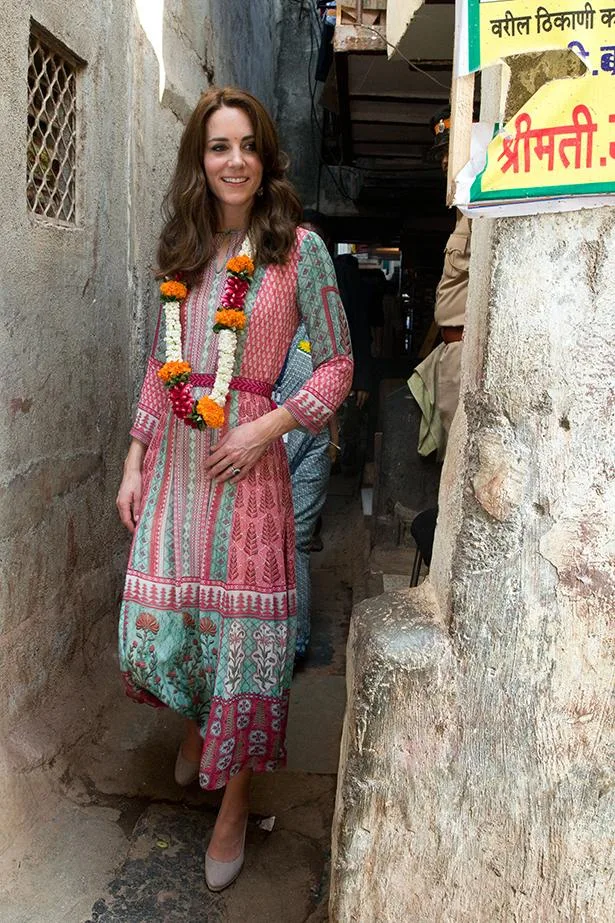 kate middleton maxi dress india Love how Kate Middleton carries off @anitadongre's printed maxi dress!  What's your fav among her India looks? :)