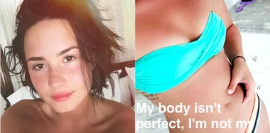 Demi Lovato bikini selfie.