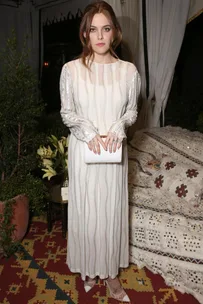 Riley Keough style white dress.