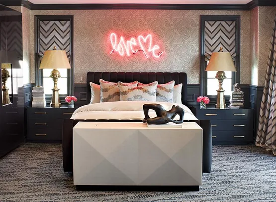 Kourtney Kardashian bedroom.