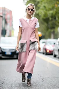 Pastel street style.