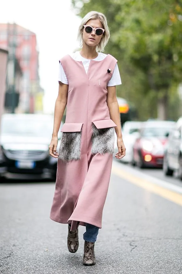 Pastel street style.