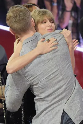 Taylor Swift and Calvin Harris at the 2016 iHeartRadio Music Awards.