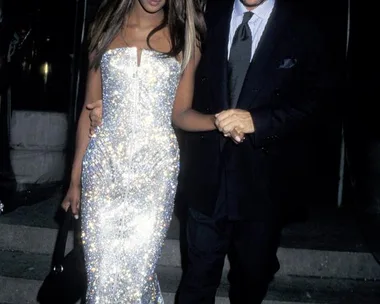 Naomi Campbell and Gianni Versace at the MET Gala.