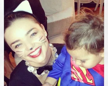 Miranda Kerr and Flynn Bloom.