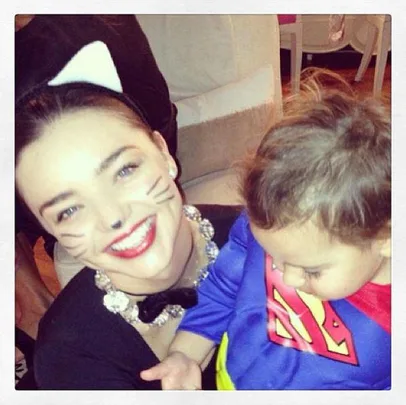 Miranda Kerr and Flynn Bloom.