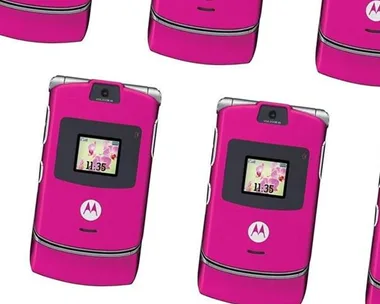 Motorola RAZR flip phone.