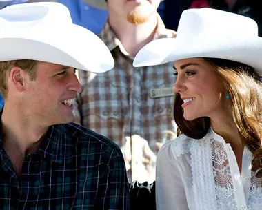 Prince William and Kate Middleton attend the Calgary Stampede in Canada in 2011