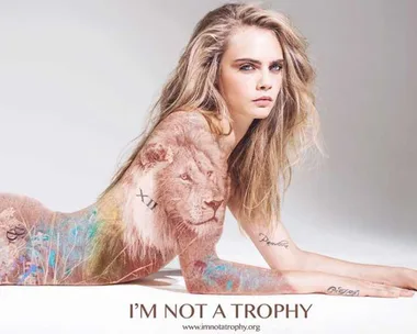 Cara Delevingne Fronts and Anti-Poaching Campaign for I Am Not A Trophy