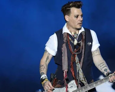 Actor/Musician Johnny Depp of Hollywood Vampires performs onstage at Hessentags-Arena during the 56th Hessentag on May 29, 2016 in Herborn, Germany.