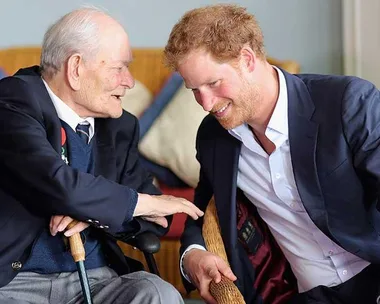 Prince Harry attends a reception for Normandy Veterans at Southwick House on June 2, 2016 in Portsmouth, England.