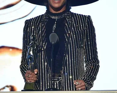 Beyonce accepts The CDFA Fashion Icon Award onstage at the 2016 CFDA Fashion Awards at the Hammerstein Ballroom on June 6, 2016 in New York City.