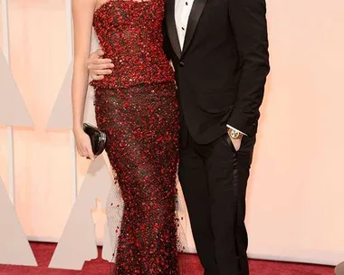 Singer Adam Levine and model Behati Prinsloo attend the 87th Annual Academy Awards at Hollywood & Highland Center on February 22, 2015 in Hollywood, California