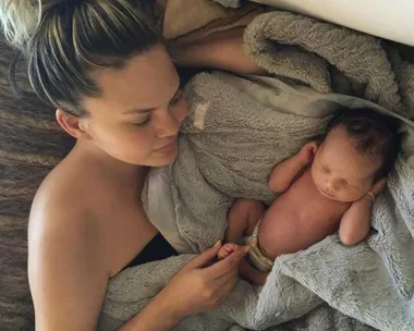 Chrissy Teigen and daughter Luna Stephens