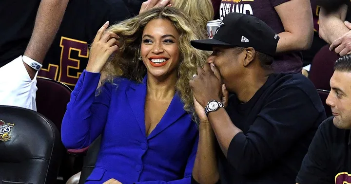 beyonce jay z courtside