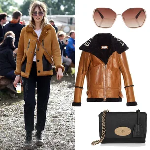 Edie Campbell Glastonbury Festival style