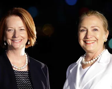 Julia Gillard and Hillary Clinton