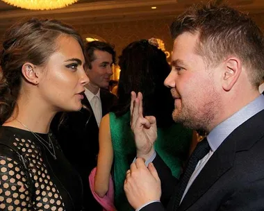 Cara Delevingne and James Corden