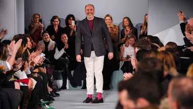 Peter Copping on the Oscar de la Renta runway