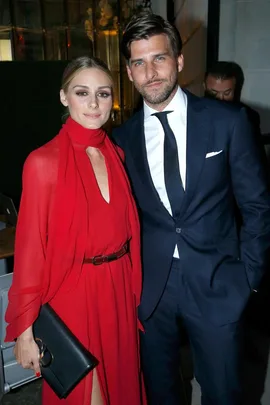 Olivia Palermo and Johannes Huebl at amfAR's Paris Couture Week dinner