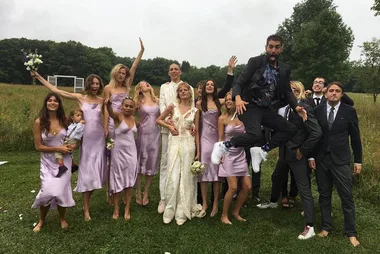 hanne gaby odiele john swaitek wedding party