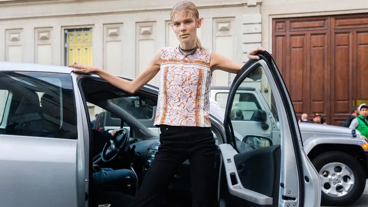 model street style car fashion week