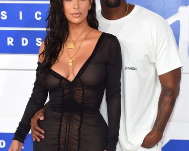 Kanye West and Kim Kardashian.