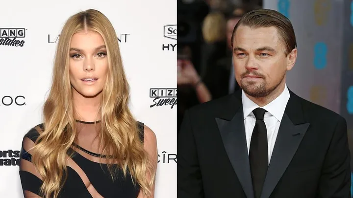 Nina Agdal and Leonardo DiCaprio.