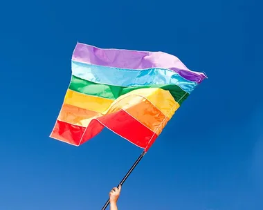 Rainbow flag.