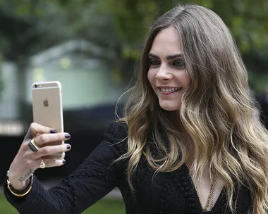 Cara Delevingne Selfie With iPhone