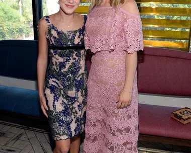 Millie Bobby Brown and Emilia Clarke at BAFTA LA Tea Party